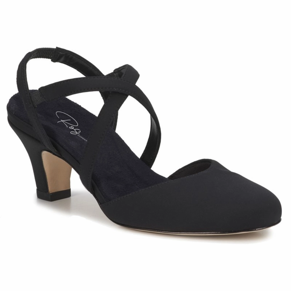 Ros Hommerson Caliente Black Microtouch Heel (Women's) Shoes Dresser