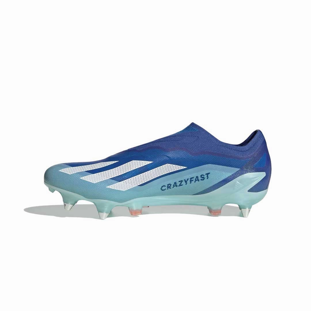 adidas - Unisex X Crazyfast.1 Laceless Soft Ground Soccer Cleats (IE6640) Images Of Soccer Cleats