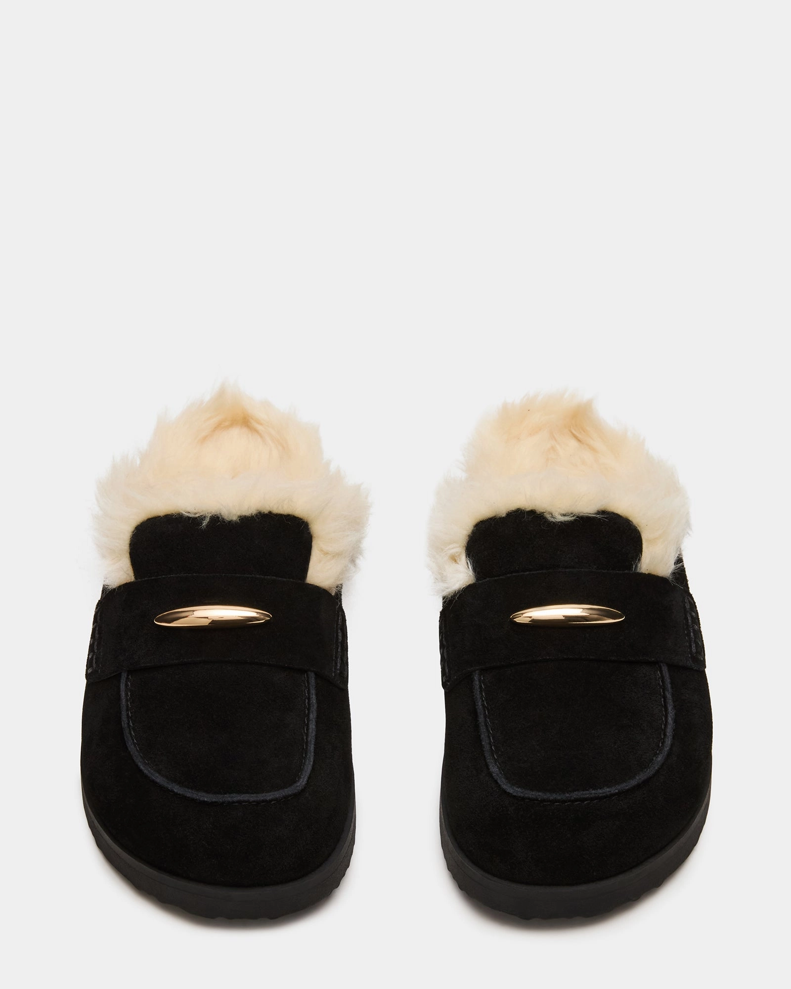 Doc Martens Adrian Loafers TOBIN FAUX FUR BLACK SUEDE