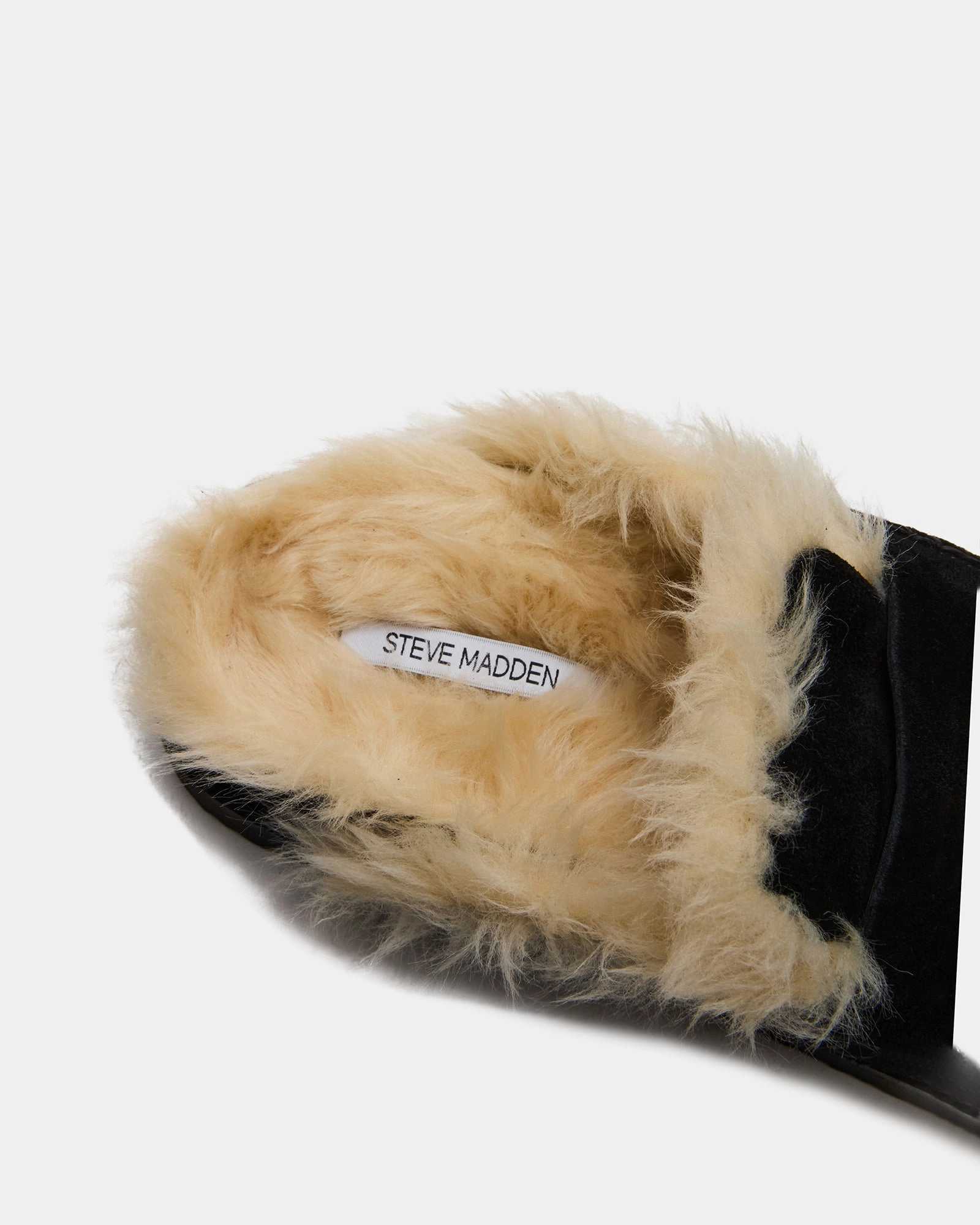 Bass Loafers TOBIN FAUX FUR BLACK SUEDE