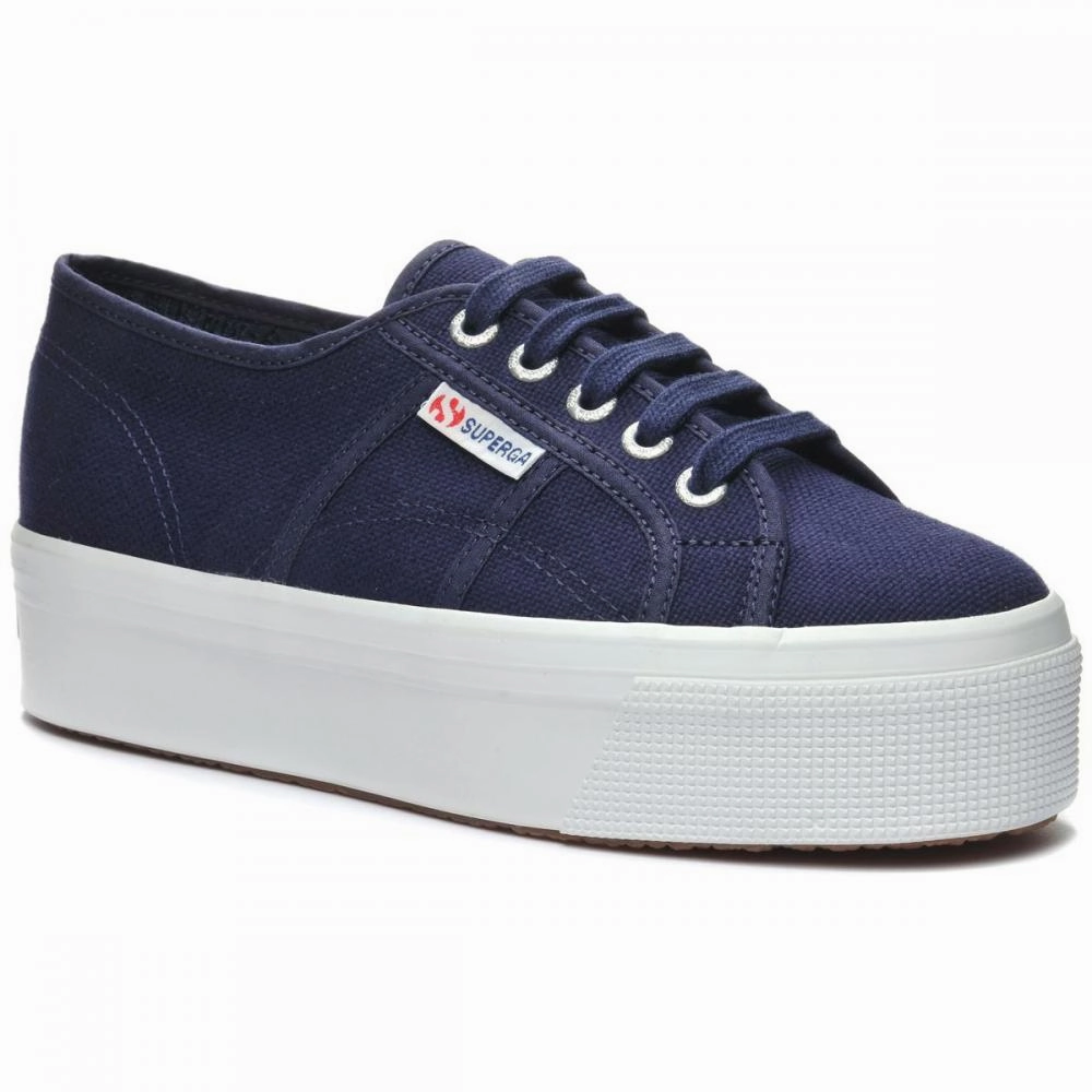 Cute Outfits With Sneakers Superga sneakers con zeppa da donna 2790 Cotw Up and Dowd S0001L0 933 blu