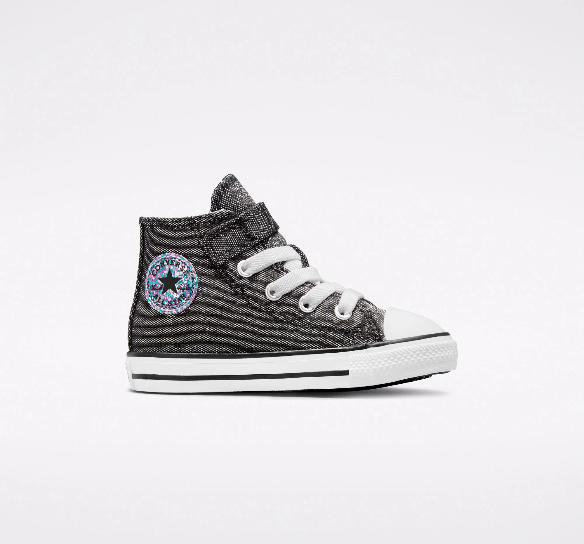 Ck Sneakers Converse scarpa sneakers da bambina Chuck Taylor All Star Easy-On Glitter 772877C nero bianco