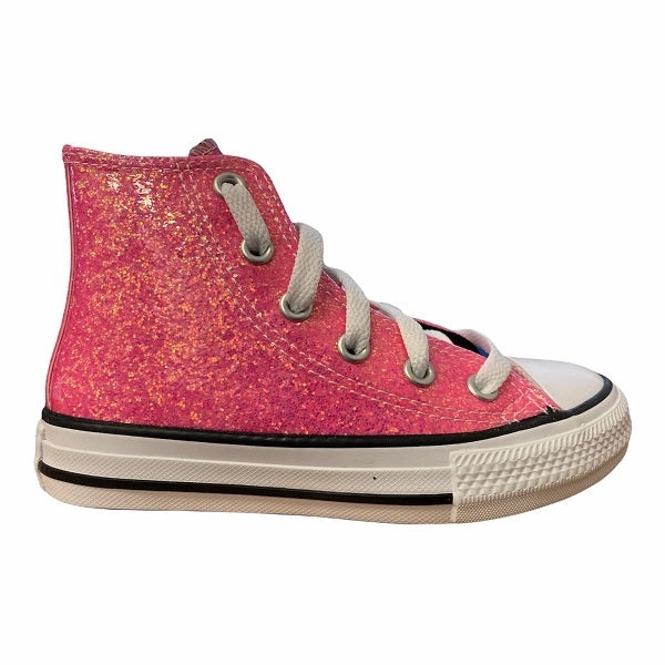 Converse scarpa sneakers da ragazza Chuck Taylor All Star Glitter  672098C rosa nero Sneakers Santoni