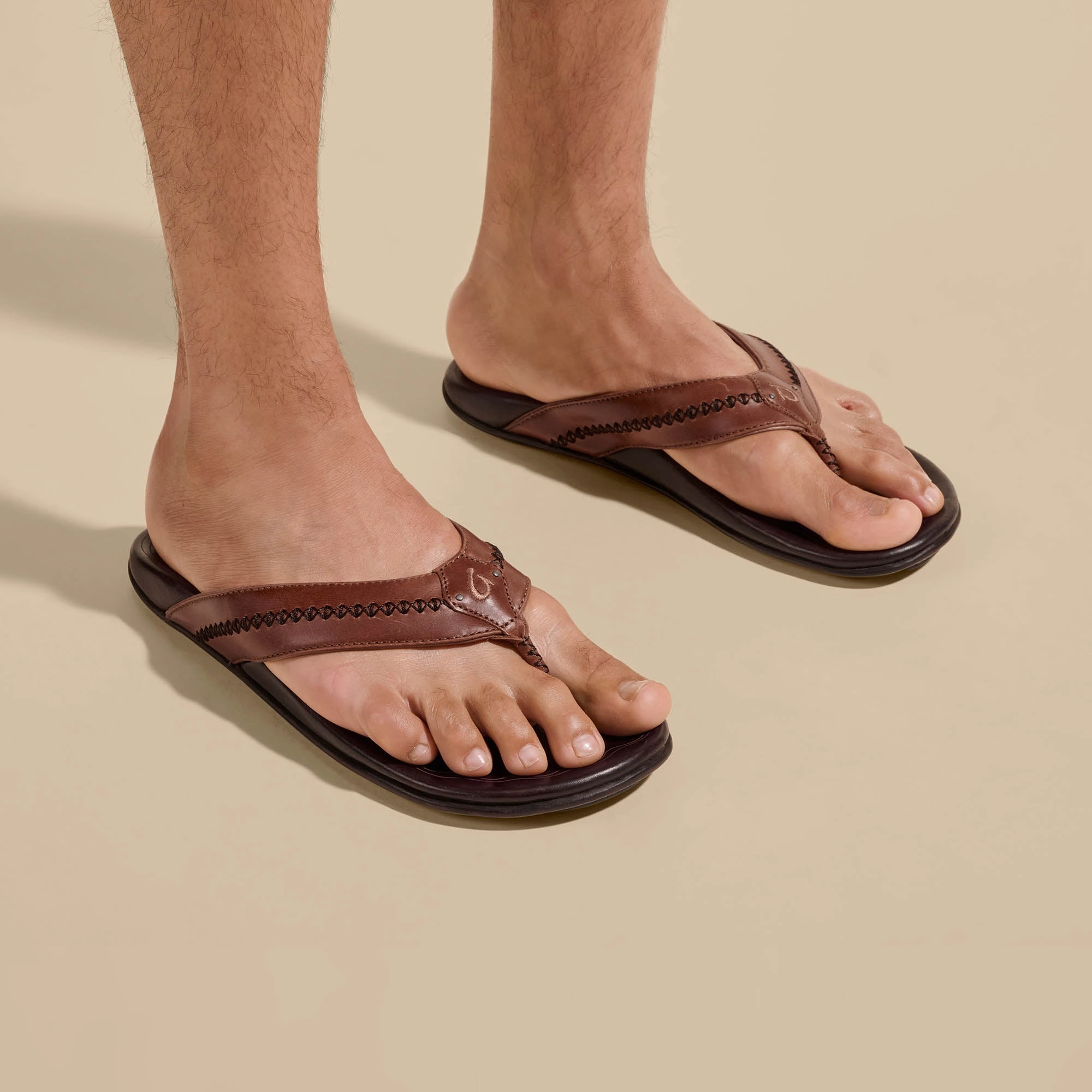 Comfort Casual Sandals Mea Ola - Tan / Dark Java