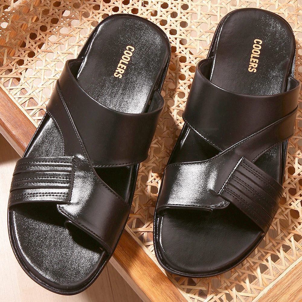East Perry Slippers Coolers Black Casual Slipper For Men COOL99-81 By Liberty
