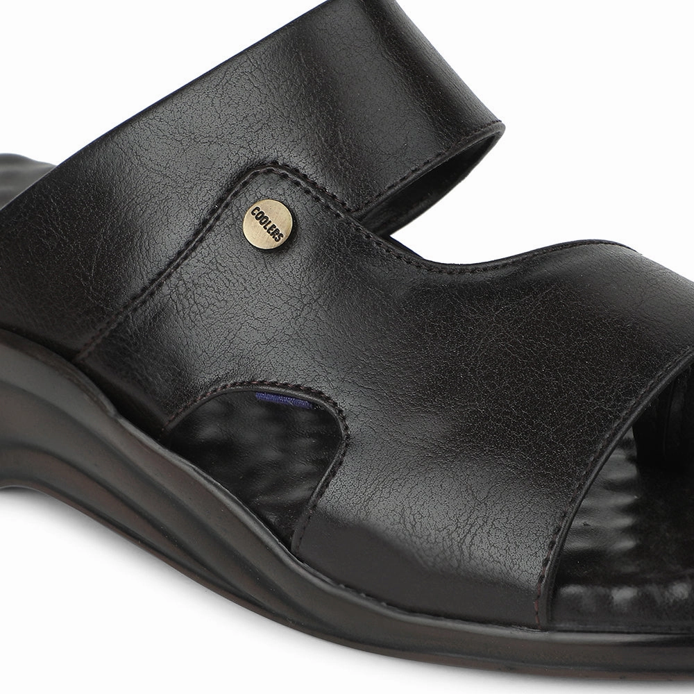 Coolers Brown Casual Slipper For Men 7123-141 By Liberty Slides Yeezy