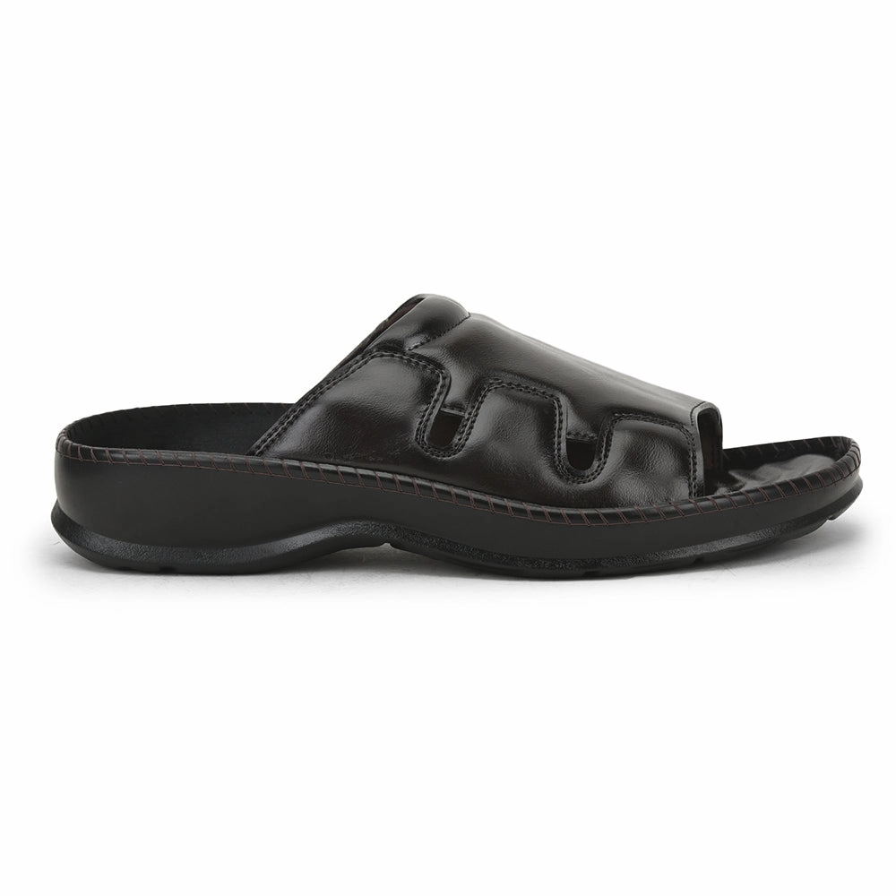 Coolers Brown Casual Slippers For Men META-2 By Liberty Wild Rag Slide