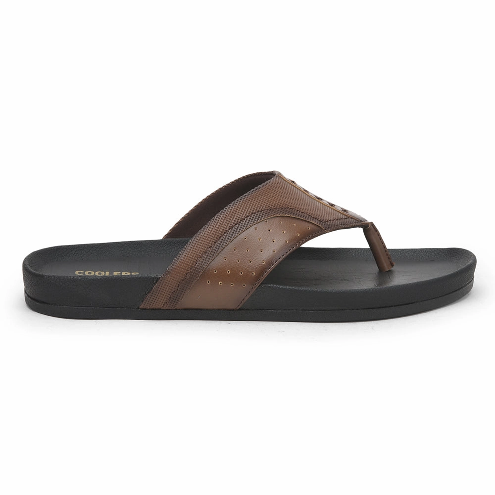 Coolers By Liberty Bin Slippers For Men Tan FAST-2 Hideaway Slippers