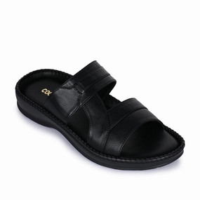 Coolers Casual (Black) Slippers For Men K2-01 By Liberty Slippers With Rubber Sole