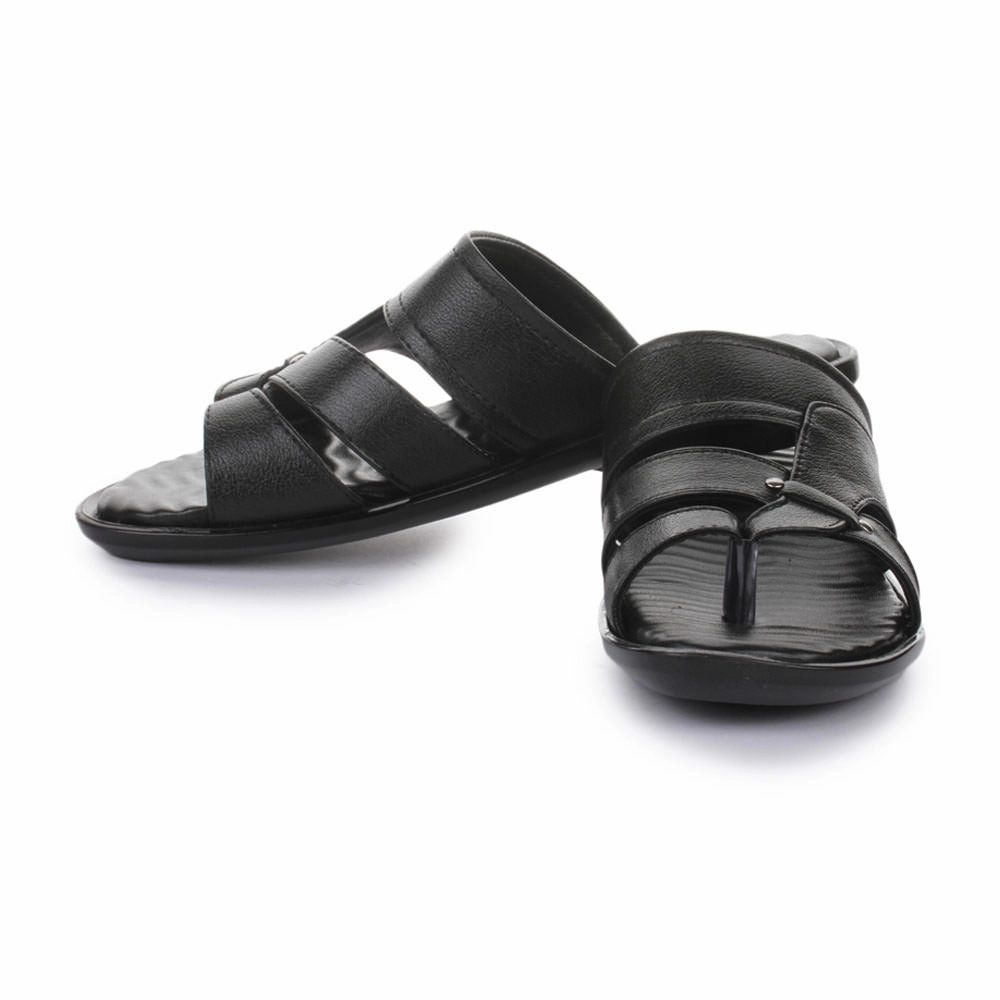 High Heel Bedroom Slippers Coolers Casual Black Slippers For Men TRL-113 By Liberty