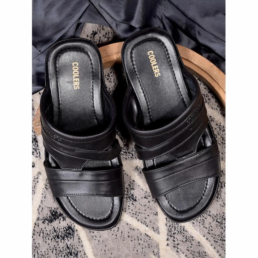 Sandals Rhythm And Blues Coolers Casual Black Toe Ring Slippers For Men COOL99-92 By Liberty