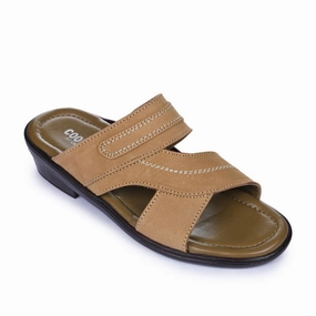 Coolers Casual Brown Slippers For Men 7153-37 By Liberty Extra Extra Wide Slippers