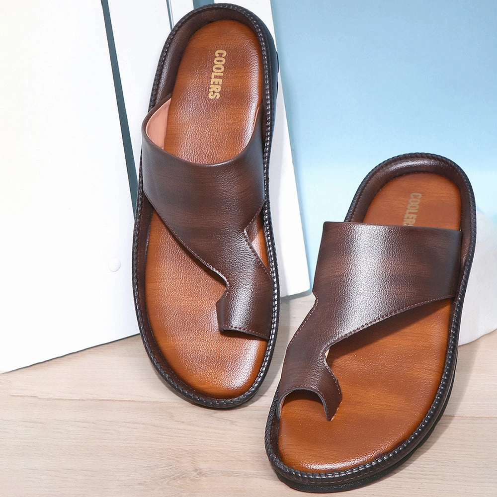 Teva Universal Sandals Coolers Casual Brown Toe Ring Slippers For Men JPL-222 By Liberty