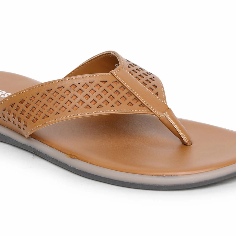 Coolers Casual Tan Flip-Flop For Men K2-154 By Liberty Childrens Slide Sandals