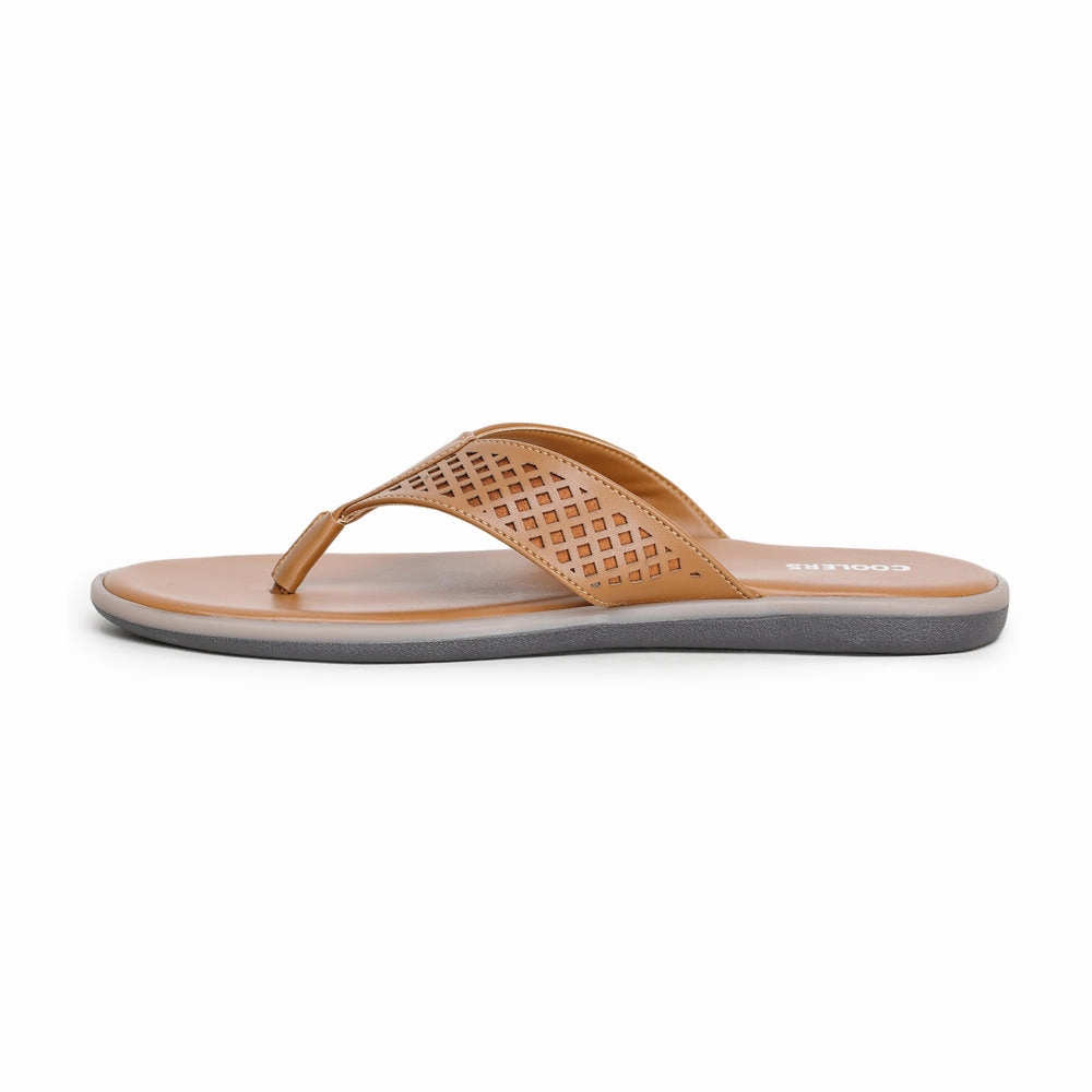 Slip Pick Up Today Coolers Casual Tan Flip-Flop For Men K2-154 By Liberty