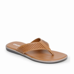 Coolers Casual Tan Flip-Flop For Men K2-154 By Liberty Boomba Slippers