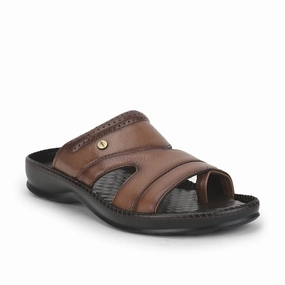 Flats Slippers Coolers Casual (Tan) Slippers For Men STEAMER-02 By Liberty