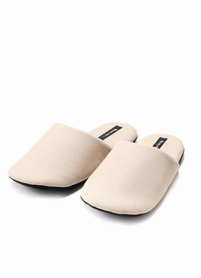 Shearling Wool Slippers COTTON CANVAS SLIPPERS