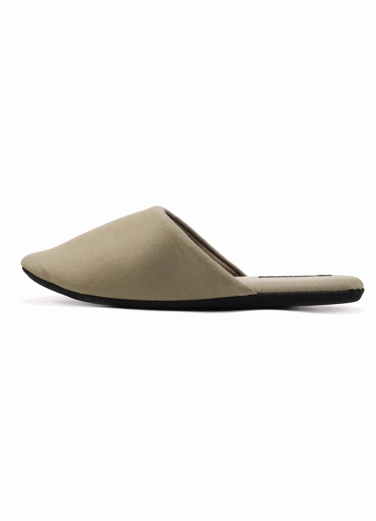 COTTON CANVAS SLIPPERS Leather Mule Slippers