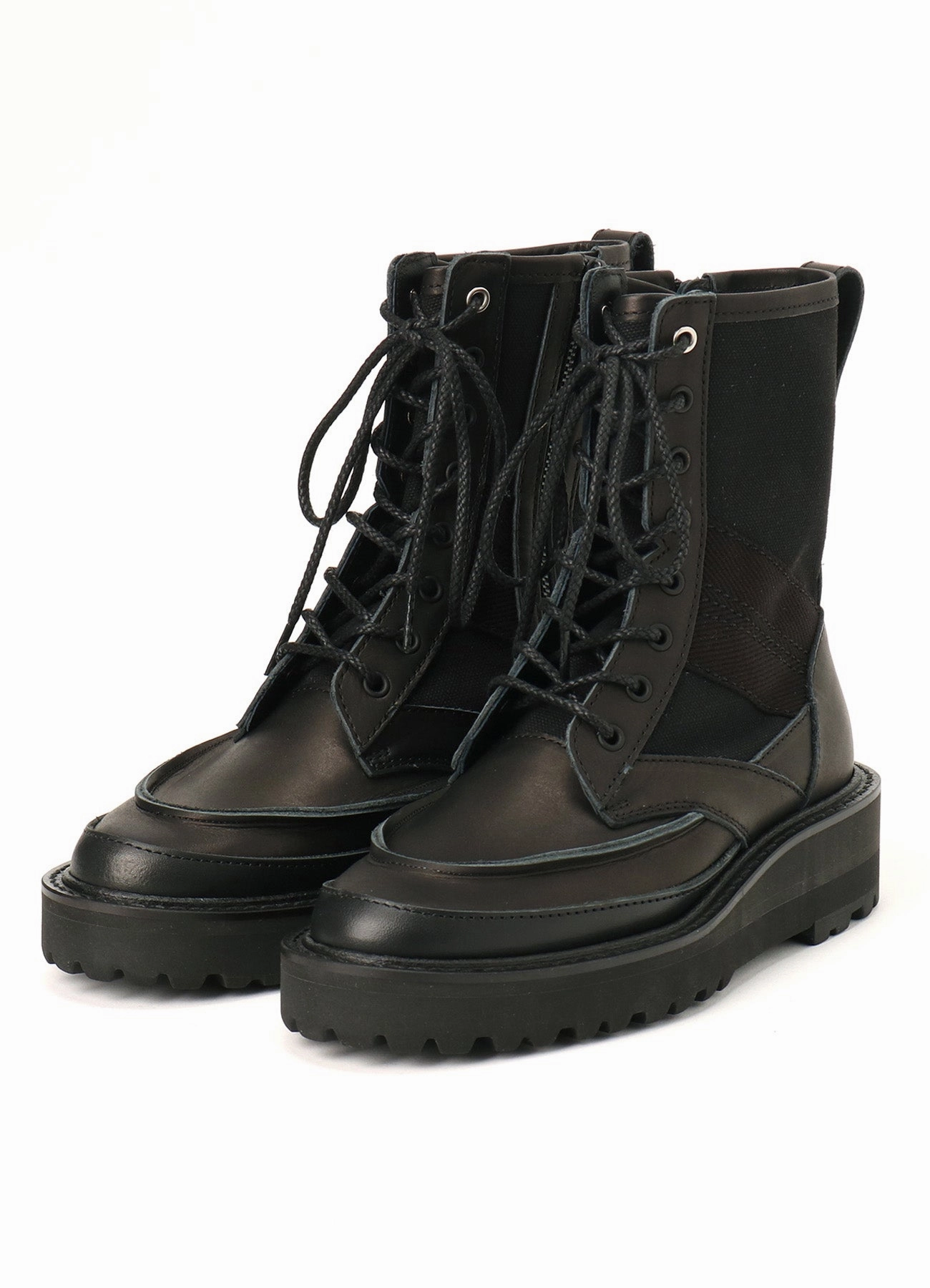 Ck Boots COTTON DUCK/LEATHER COMBINATION MILITARY BOOTS