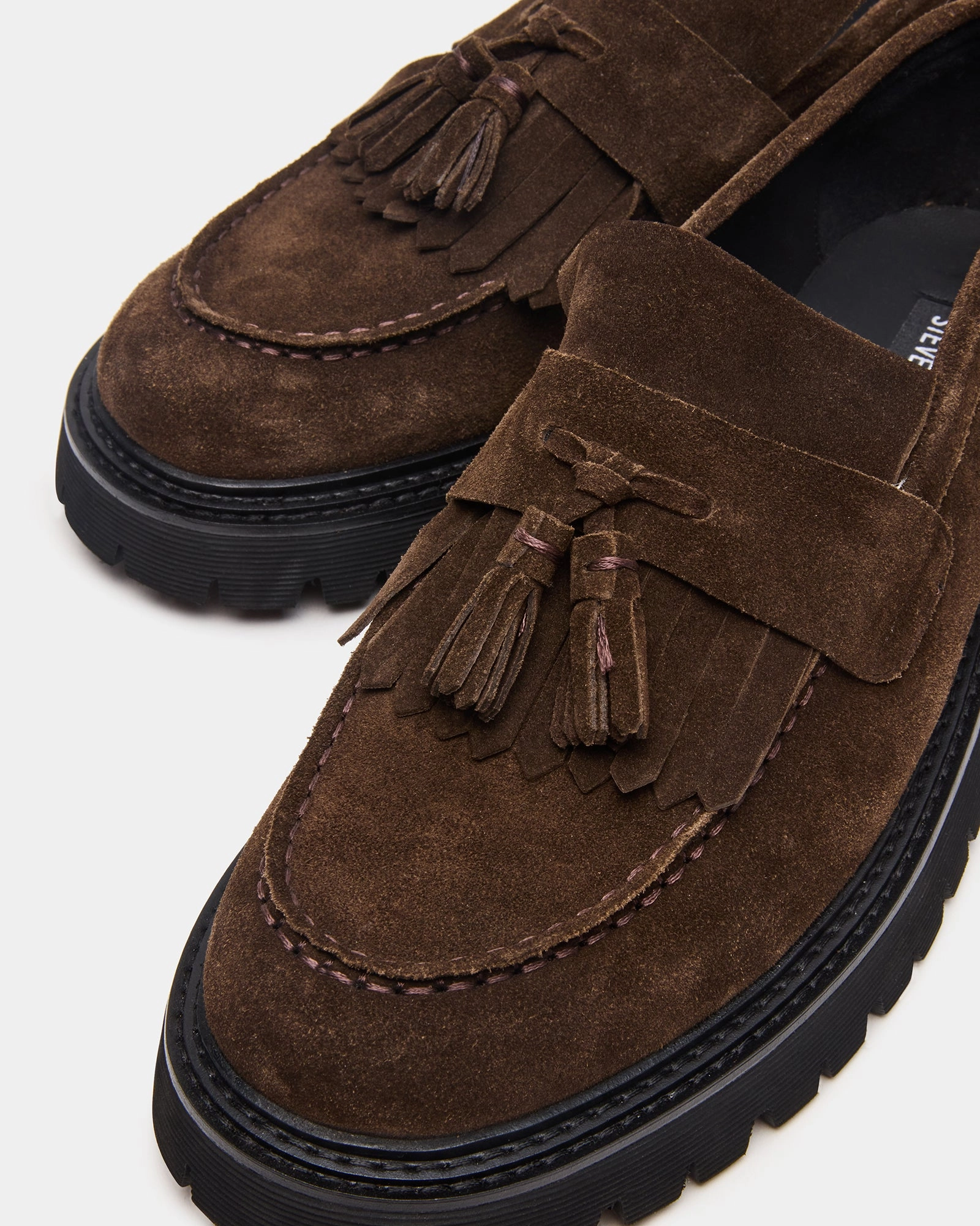 ZEV BROWN SUEDE Wide Toe Loafers