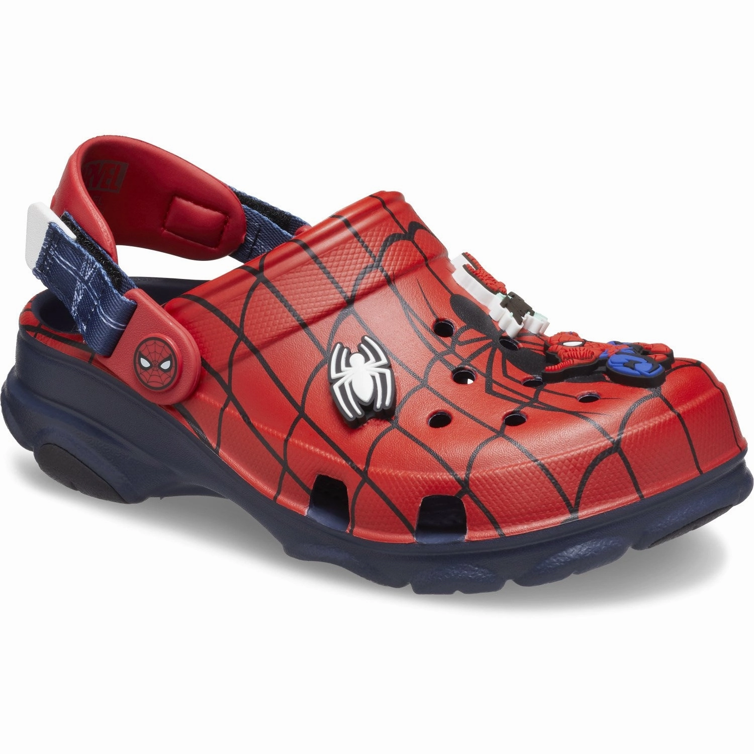 Crocs Navy Spider-Man All-Terrain Clog Alohas Perry Fisherman Sandals