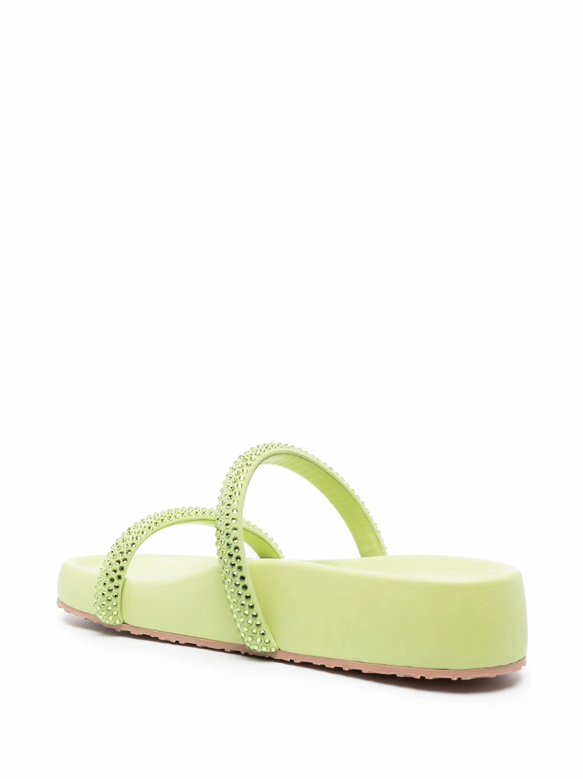 Croissette double-strap crystal-embellished sandals Leggings With Flat Shoes