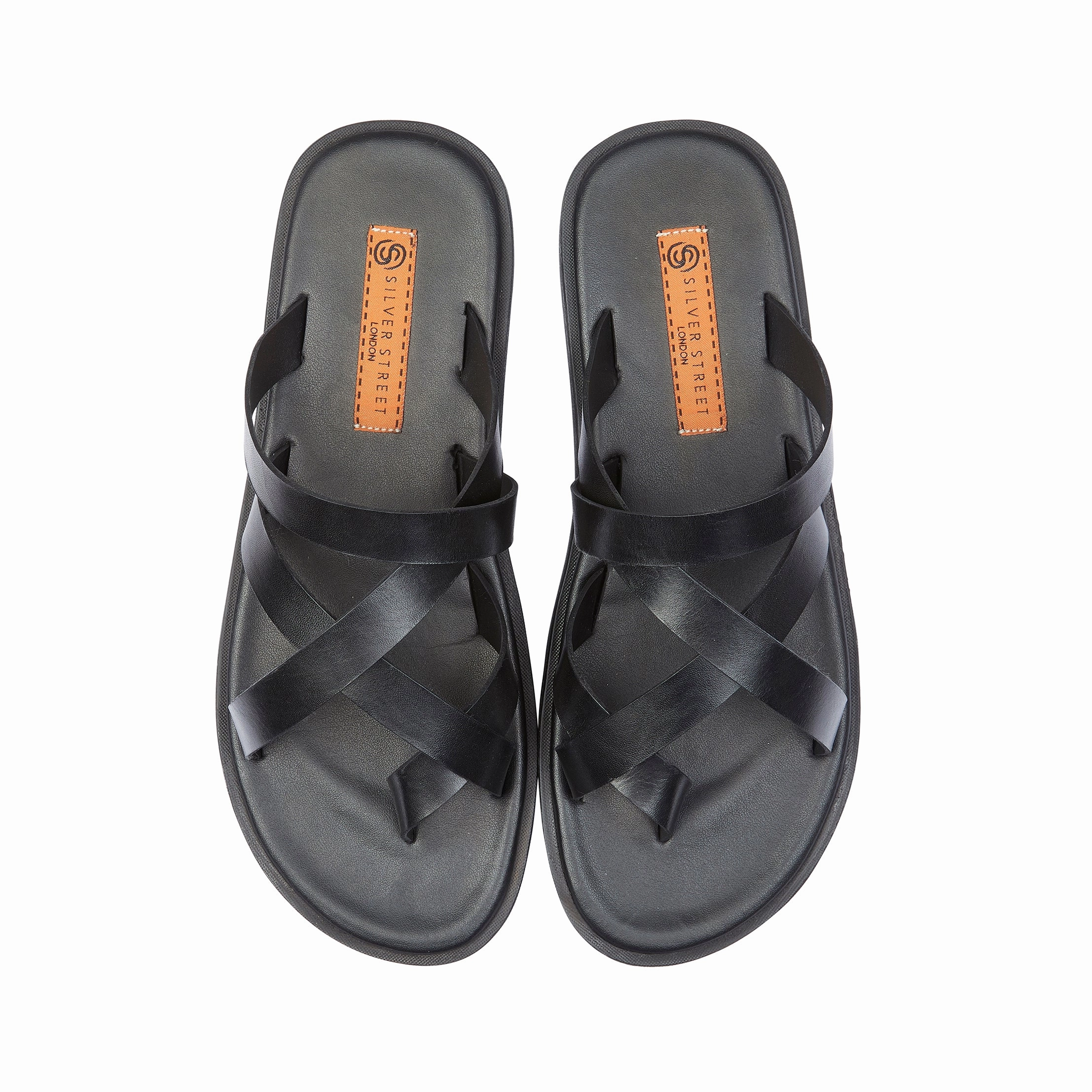 Best Sandals Resort Crouchend Leather Sliders - Black