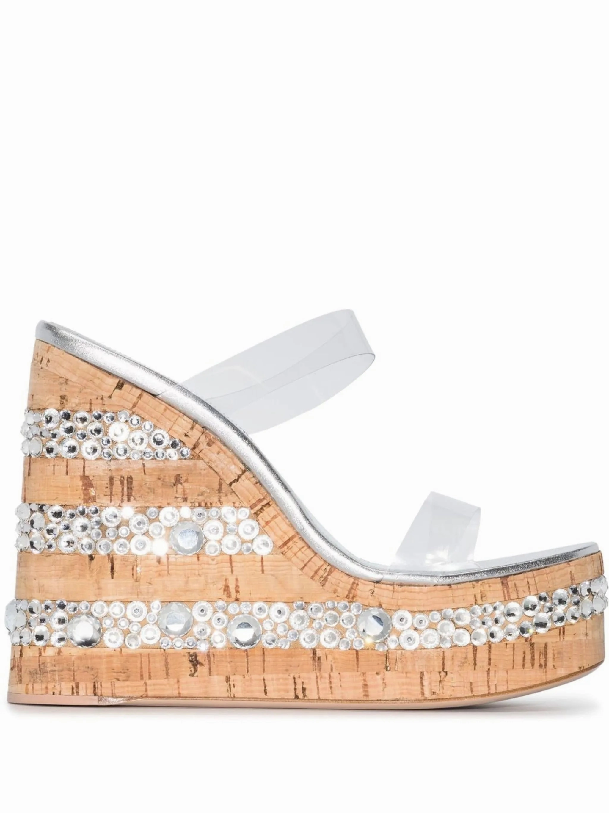 Sandals With Low Heels crystal embellished wedge sandals