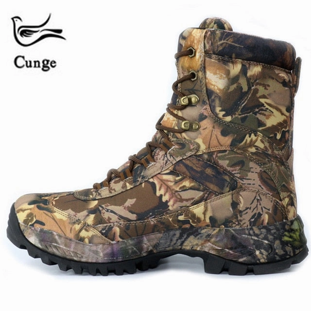 CUNGE Outdoor Tactical Sport Men's Shoes For Camping Climbing boots Men Hiking Boots Mountain Non-slip waterproof hunting boots The Explorer Baseball Boots