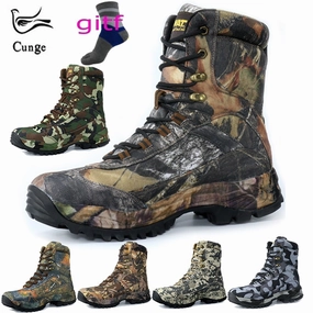 CUNGE Outdoor Tactical Sport Men's Shoes For Camping Climbing boots Men Hiking Boots Mountain Non-slip waterproof hunting boots Boots At Marshalls