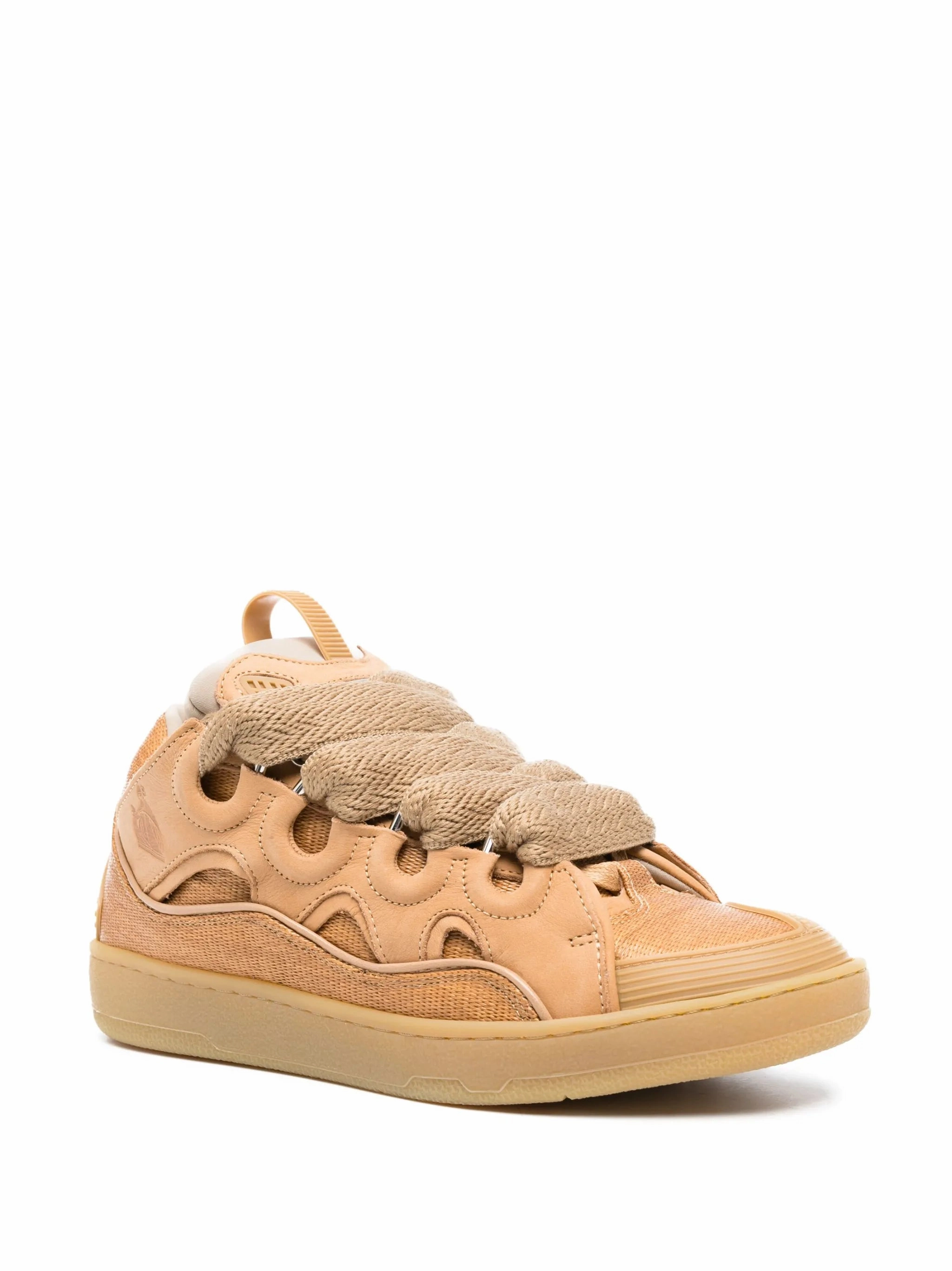 Curb raffia low-top sneakers Flat Sling Shoes