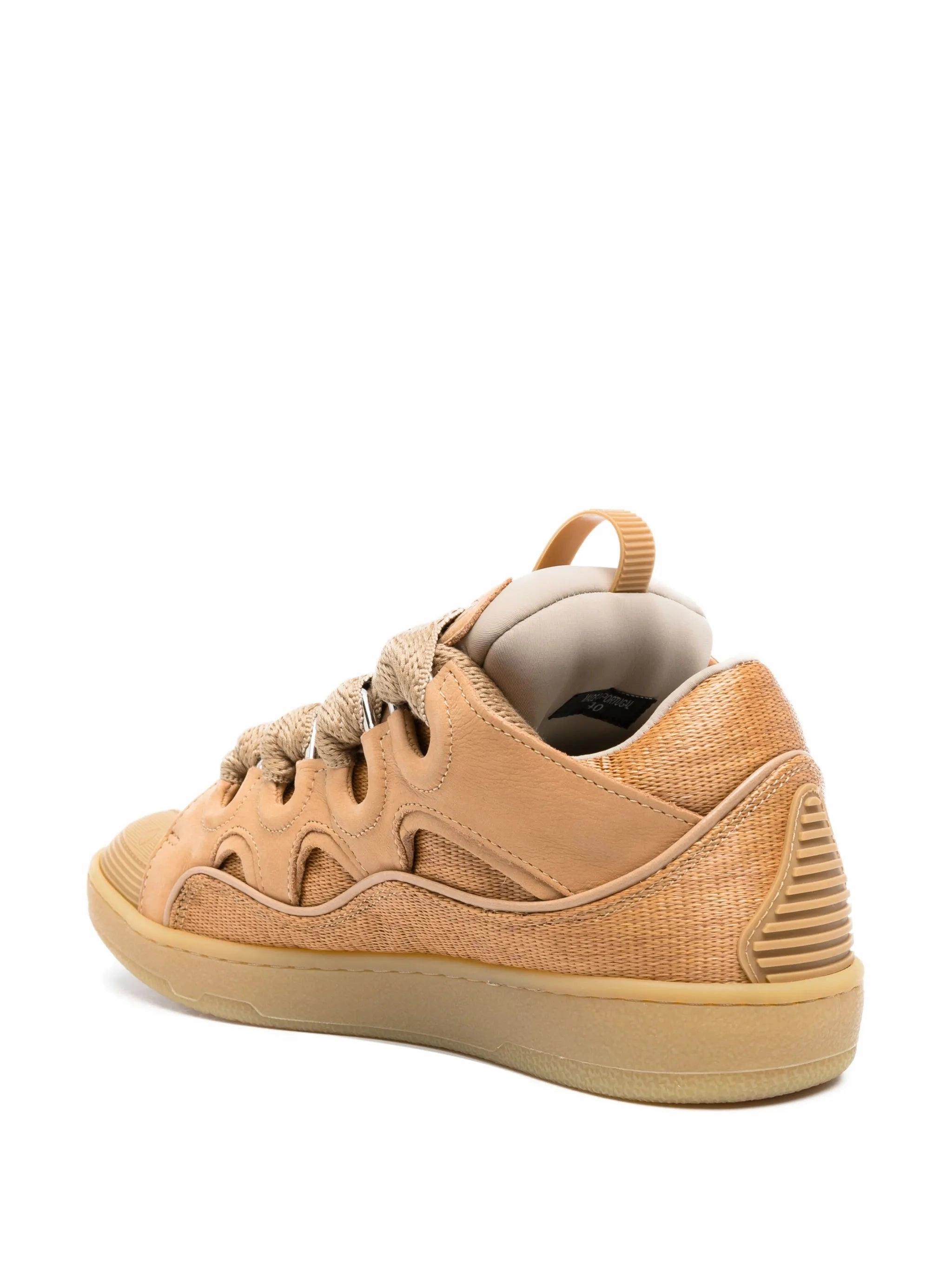 Curb raffia low-top sneakers Beaded Wedding Shoes