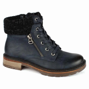 Wanderlust Amy Navy Boot (Women's) Cowboy Boots Real Leather