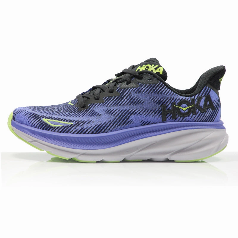 Hoka One One Clifton 9 Women's Running Shoe - Black/Stellar Blue Top Ten Running Shoes