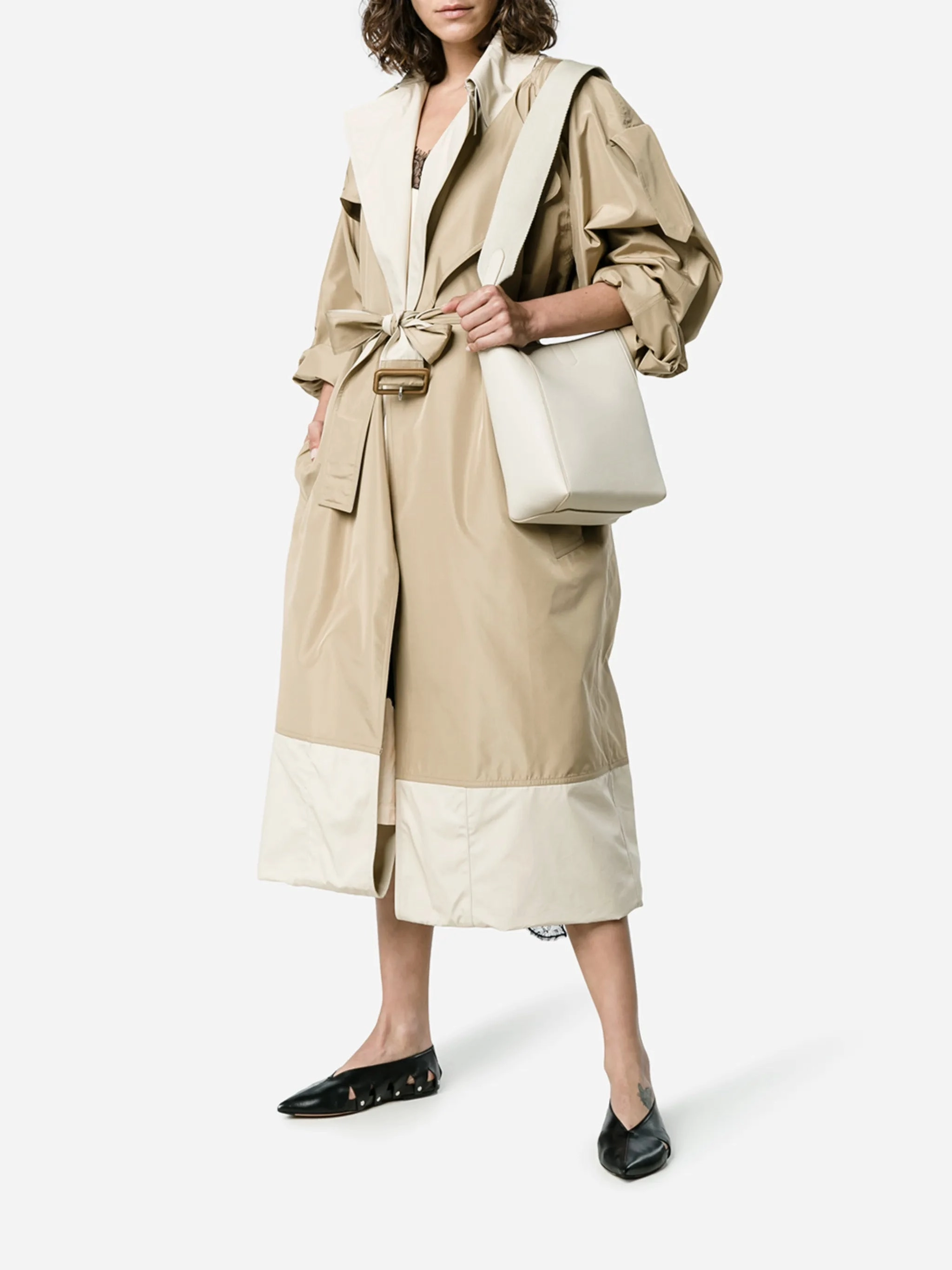 Flat Shoes With Peep Toe cut-out pumps