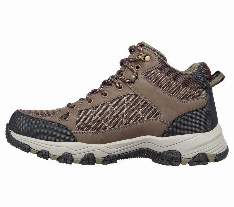 Waterproof Pull On Work Boots Men's Wide Fit Skechers 204477 Selmen Melano Hiking Boots