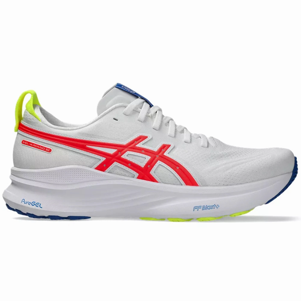 Asics Super Shoe 2025 Men's Asics Gel-Kayano 32 ATC, White/Flash Coral, 10.5 D Medium