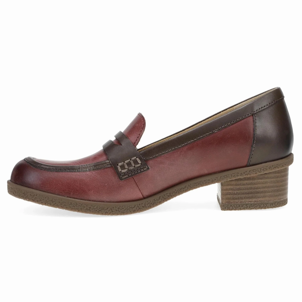 Dansko Danica Plum/Chocolate Waterproof Burnished Leather Loafer (Women's) Best Budget Dress Shoes