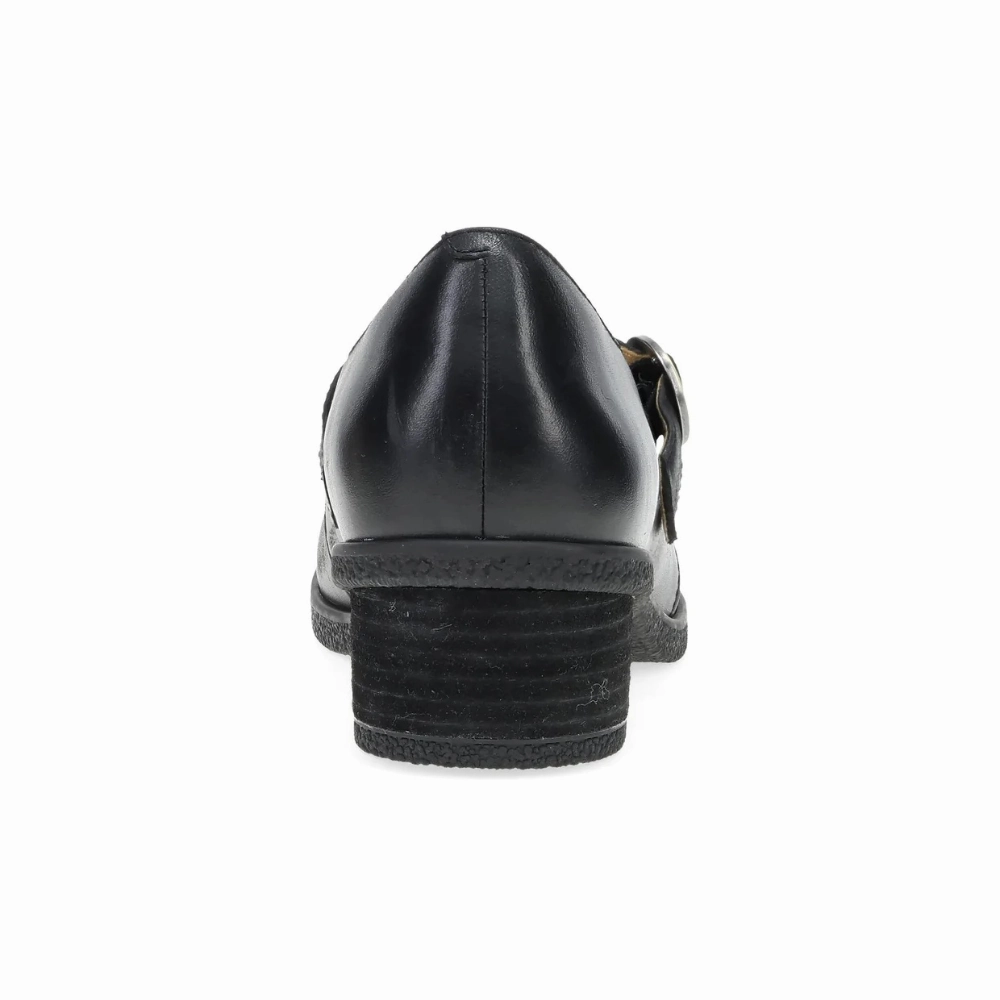 Dansko Deirdra Black Waterproof Burnished Leather Mary Jane (Women's) Joker Dress Shoes