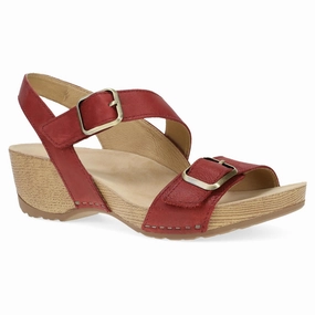 Dansko Trinity Cayenne Burnished Nubuck Sandal (Women's) Caribbean Sandals