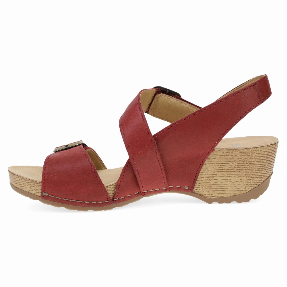 Dansko Trinity Cayenne Burnished Nubuck Sandal (Women's) Mia Sandals