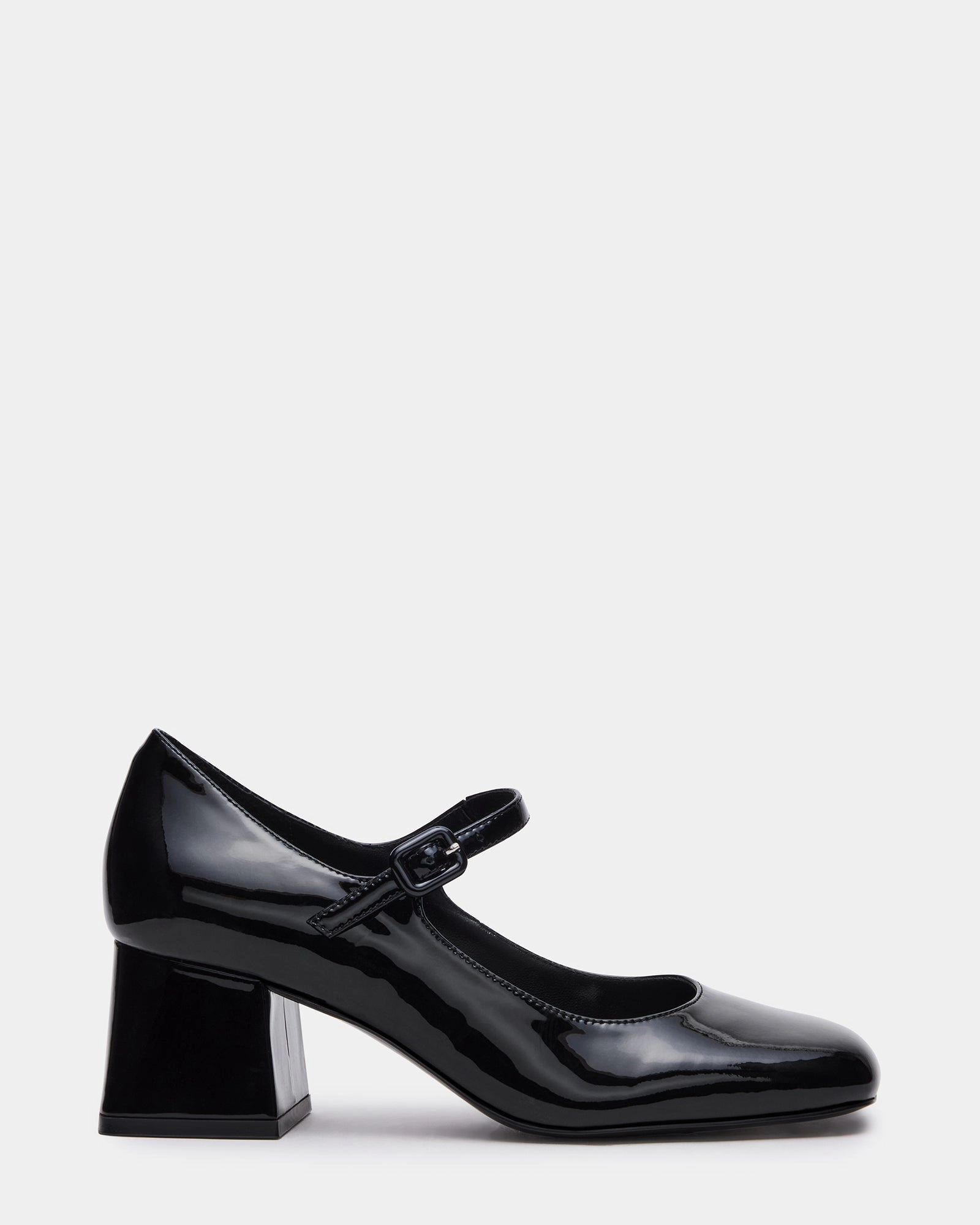 DARCEY BLACK PATENT Loafers With Pearls
