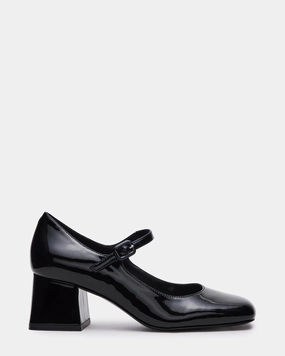 Loafers With Gold Buckle DARCEY BLACK PATENT