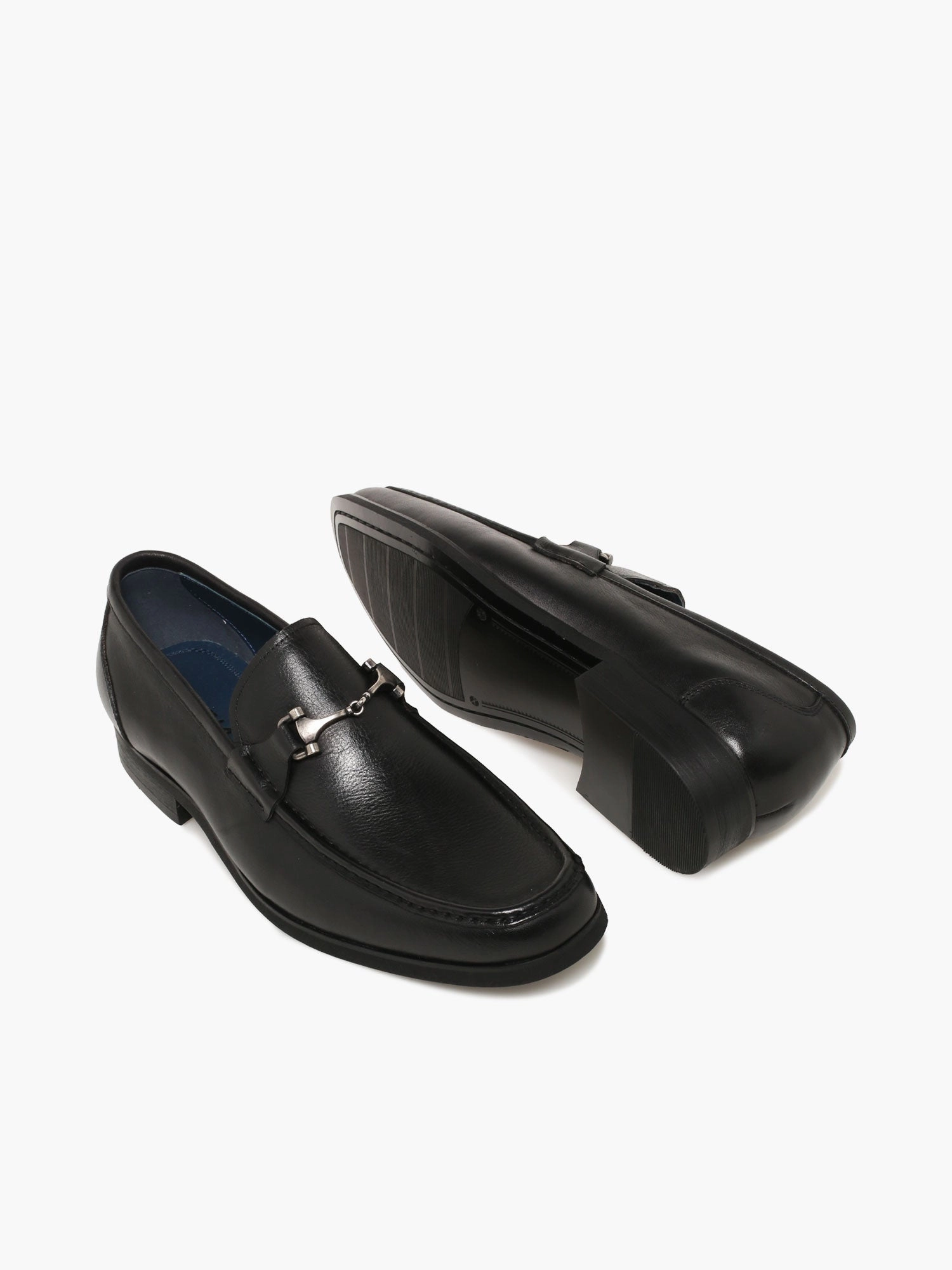 Darius Black Soft Tumb Calf Lea Peep Toe Shoes Flat