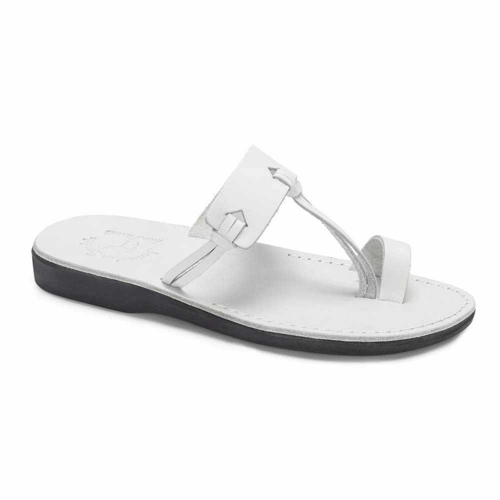 Sandals For Arch Support David - Leather Open Toe Sandal | White