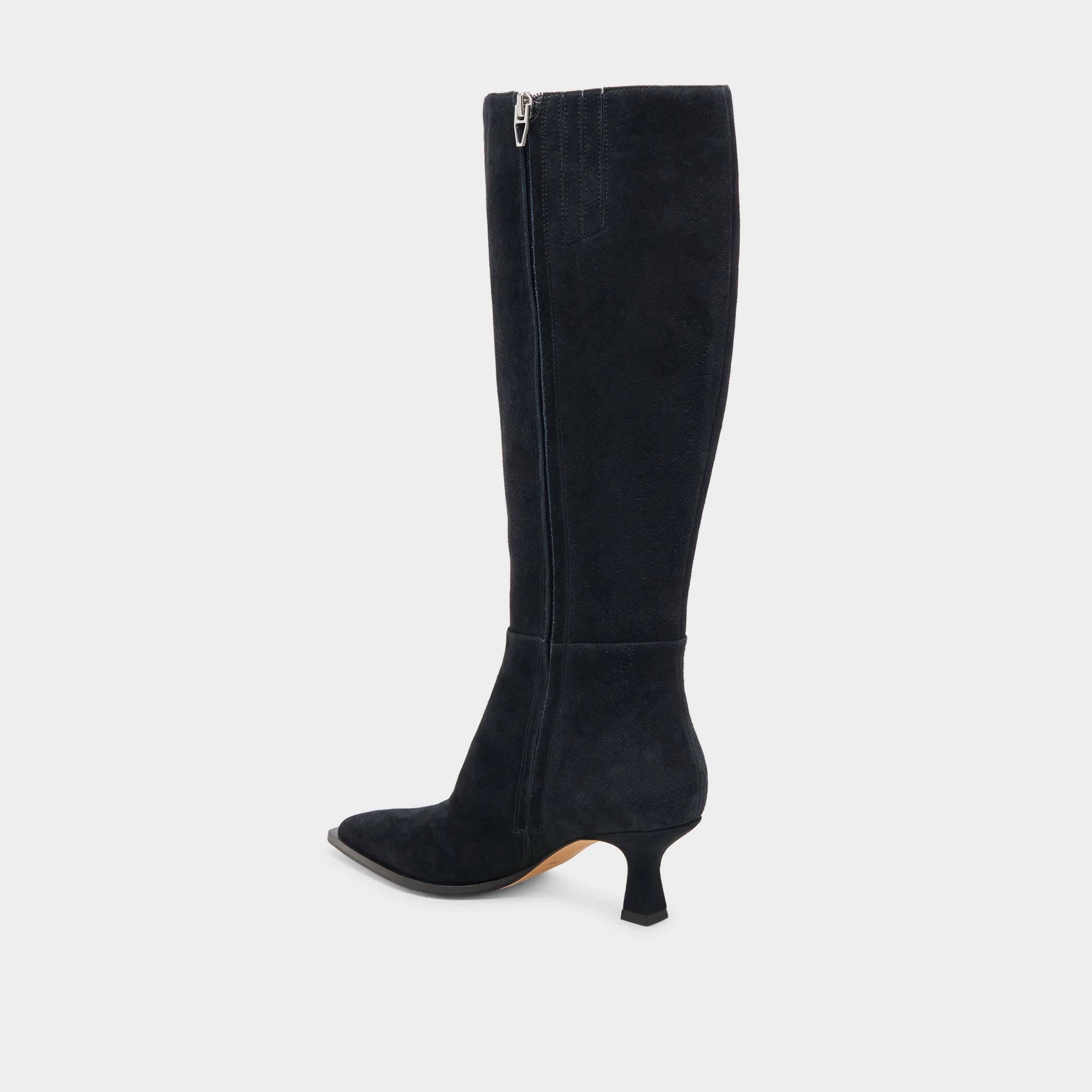 White Heeled Boots AUGGIE BOOTS ONYX SUEDE