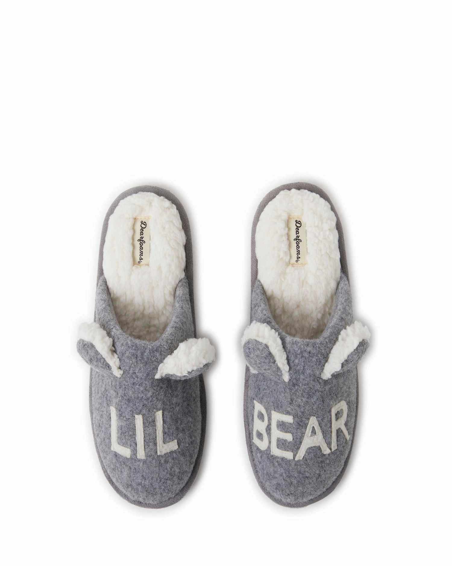 Luca Slippers Dearfoams Kid's Casey Lil Bear Family Scuff Slipper
