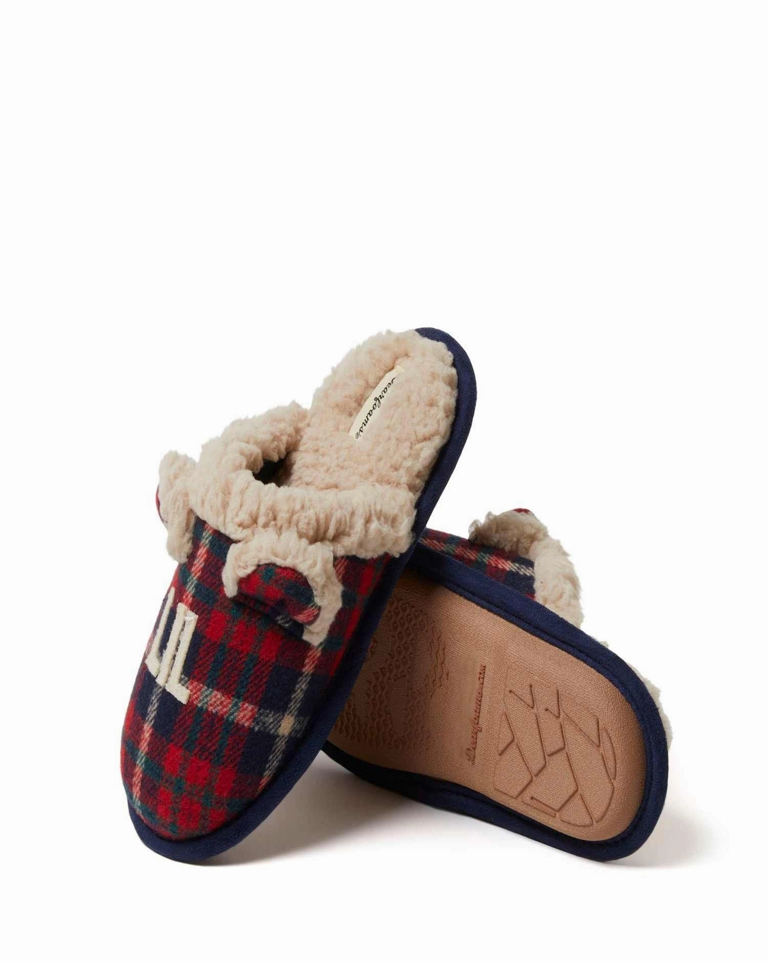 Dearfoams Kids Lil Bear Plaid Scuff House Slipper Slides Medusa
