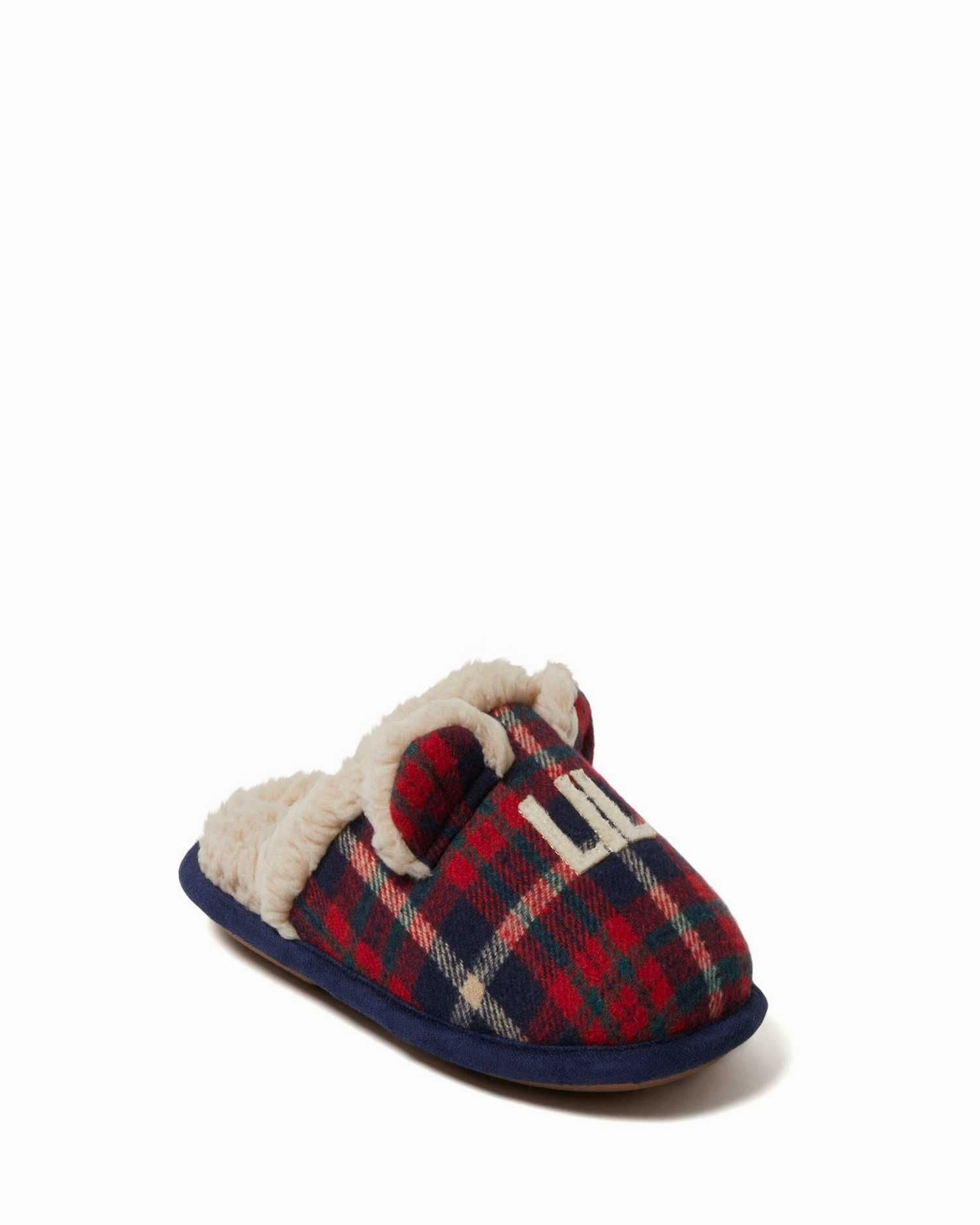 Dearfoams Kids Lil Bear Plaid Scuff House Slipper Muk Muk Slippers